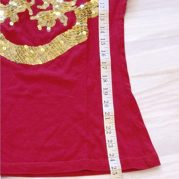 Universal Studios Harry Potter Gryffindor Sequins Gold Bling Women’s Shirt S EUC - Picture 4 of 10